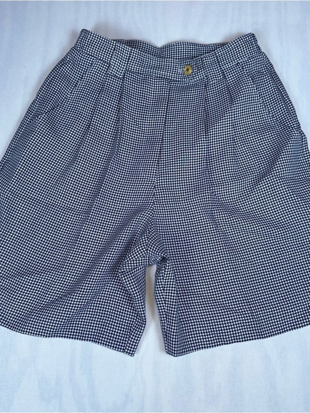 Vtg. Lily’s of Beverly Hills Black & White Checkered Bermuda Shorts S: 8